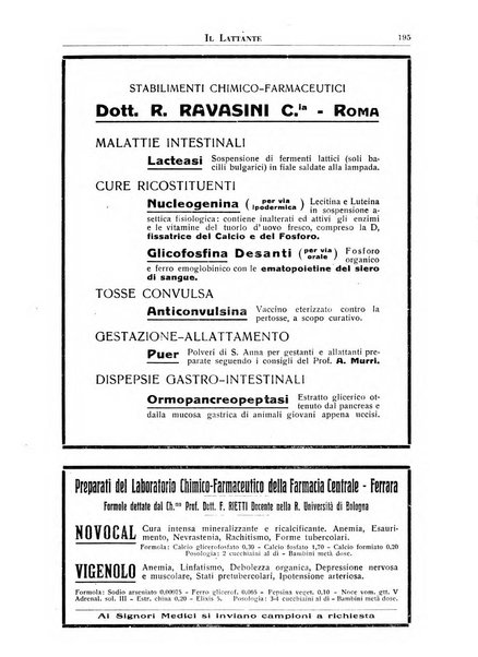 Il lattante periodico mensile di fisiopatologia, igiene e difesa sociale del bambino nel primo biennio di vita