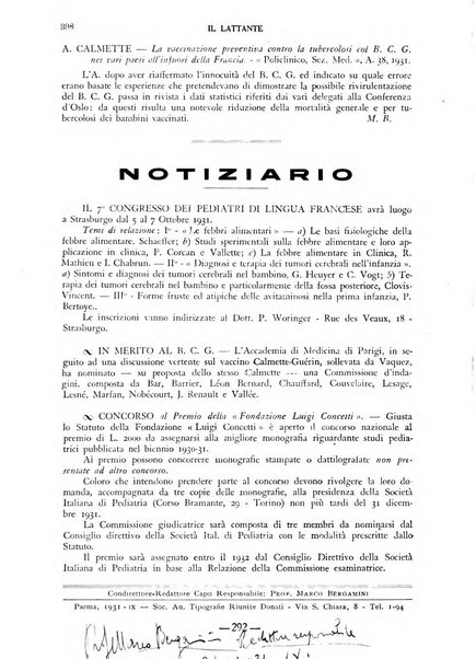 Il lattante periodico mensile di fisiopatologia, igiene e difesa sociale del bambino nel primo biennio di vita