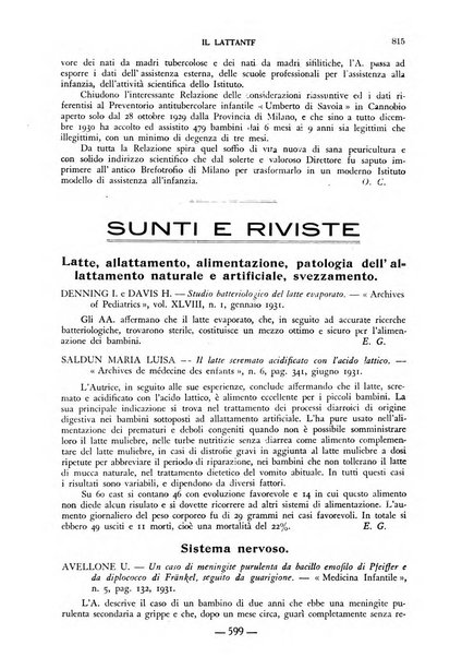 Il lattante periodico mensile di fisiopatologia, igiene e difesa sociale del bambino nel primo biennio di vita