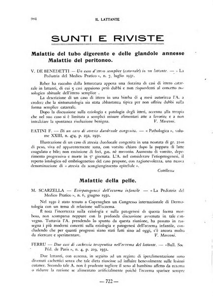 Il lattante periodico mensile di fisiopatologia, igiene e difesa sociale del bambino nel primo biennio di vita