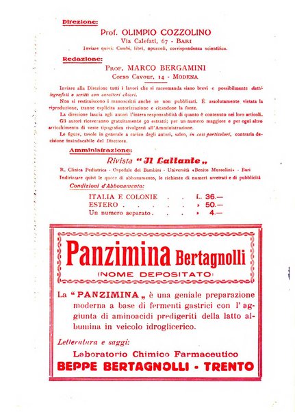 Il lattante periodico mensile di fisiopatologia, igiene e difesa sociale del bambino nel primo biennio di vita