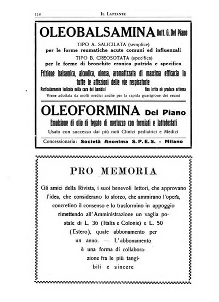 Il lattante periodico mensile di fisiopatologia, igiene e difesa sociale del bambino nel primo biennio di vita