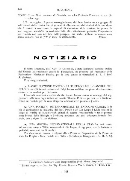 Il lattante periodico mensile di fisiopatologia, igiene e difesa sociale del bambino nel primo biennio di vita