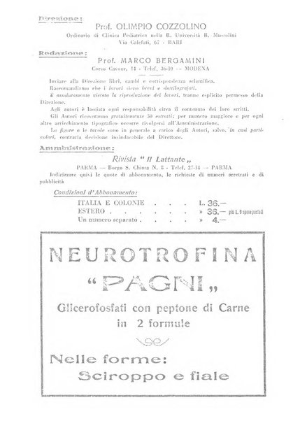 Il lattante periodico mensile di fisiopatologia, igiene e difesa sociale del bambino nel primo biennio di vita