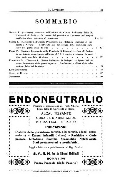 Il lattante periodico mensile di fisiopatologia, igiene e difesa sociale del bambino nel primo biennio di vita