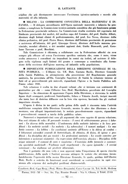 Il lattante periodico mensile di fisiopatologia, igiene e difesa sociale del bambino nel primo biennio di vita