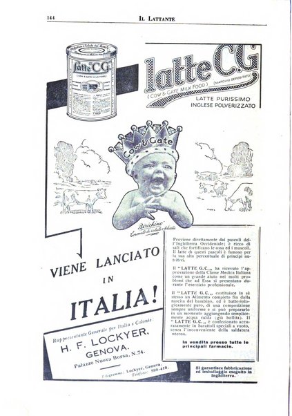 Il lattante periodico mensile di fisiopatologia, igiene e difesa sociale del bambino nel primo biennio di vita