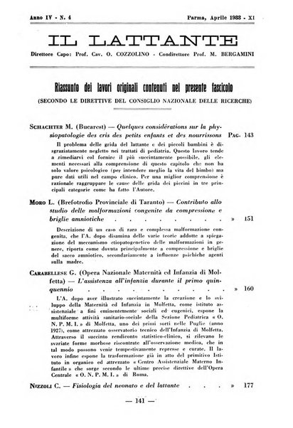 Il lattante periodico mensile di fisiopatologia, igiene e difesa sociale del bambino nel primo biennio di vita