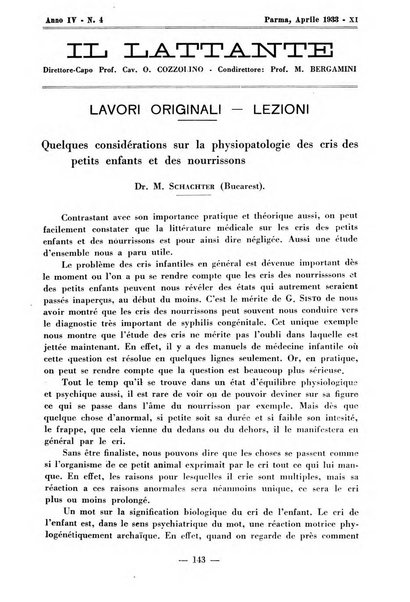 Il lattante periodico mensile di fisiopatologia, igiene e difesa sociale del bambino nel primo biennio di vita