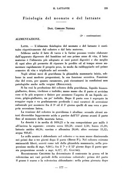 Il lattante periodico mensile di fisiopatologia, igiene e difesa sociale del bambino nel primo biennio di vita