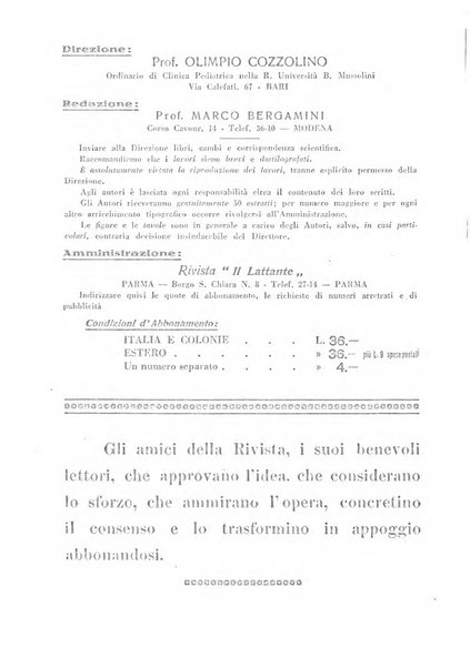 Il lattante periodico mensile di fisiopatologia, igiene e difesa sociale del bambino nel primo biennio di vita