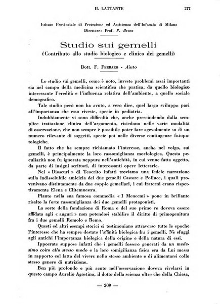 Il lattante periodico mensile di fisiopatologia, igiene e difesa sociale del bambino nel primo biennio di vita