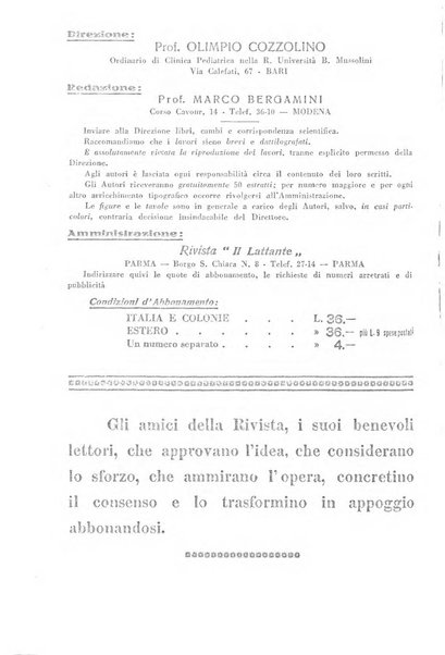 Il lattante periodico mensile di fisiopatologia, igiene e difesa sociale del bambino nel primo biennio di vita