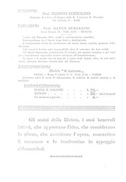 Il lattante periodico mensile di fisiopatologia, igiene e difesa sociale del bambino nel primo biennio di vita