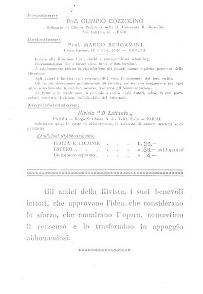 Il lattante periodico mensile di fisiopatologia, igiene e difesa sociale del bambino nel primo biennio di vita