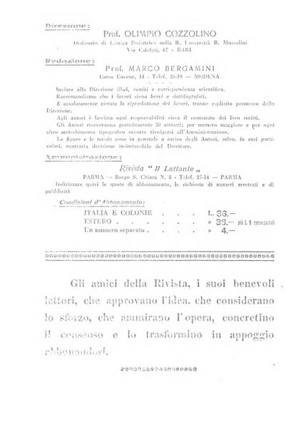 Il lattante periodico mensile di fisiopatologia, igiene e difesa sociale del bambino nel primo biennio di vita