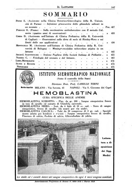 Il lattante periodico mensile di fisiopatologia, igiene e difesa sociale del bambino nel primo biennio di vita