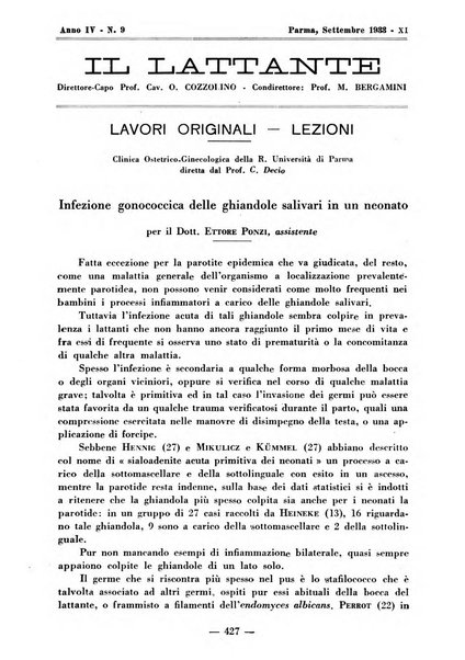 Il lattante periodico mensile di fisiopatologia, igiene e difesa sociale del bambino nel primo biennio di vita