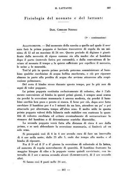 Il lattante periodico mensile di fisiopatologia, igiene e difesa sociale del bambino nel primo biennio di vita