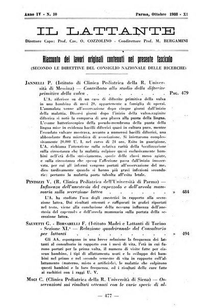 Il lattante periodico mensile di fisiopatologia, igiene e difesa sociale del bambino nel primo biennio di vita