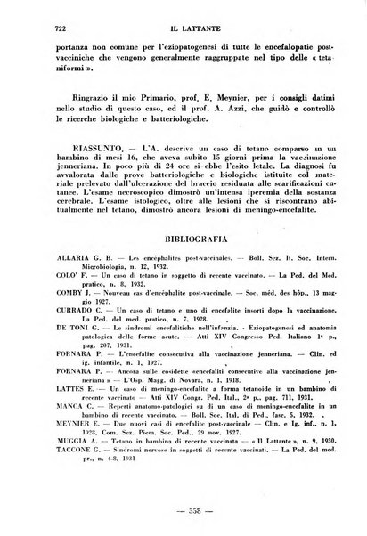 Il lattante periodico mensile di fisiopatologia, igiene e difesa sociale del bambino nel primo biennio di vita