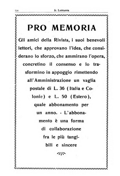 Il lattante periodico mensile di fisiopatologia, igiene e difesa sociale del bambino nel primo biennio di vita