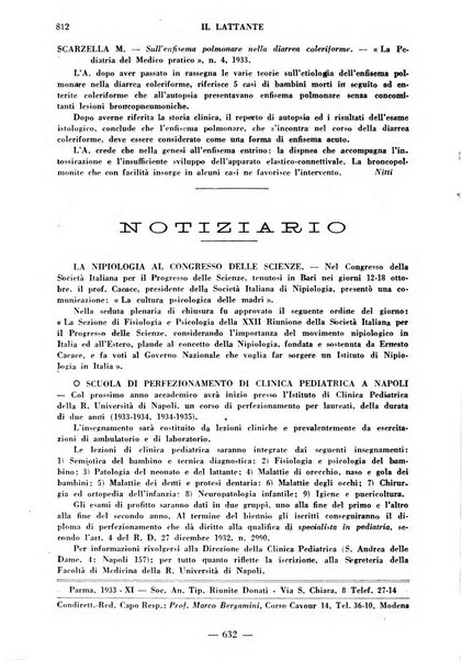 Il lattante periodico mensile di fisiopatologia, igiene e difesa sociale del bambino nel primo biennio di vita