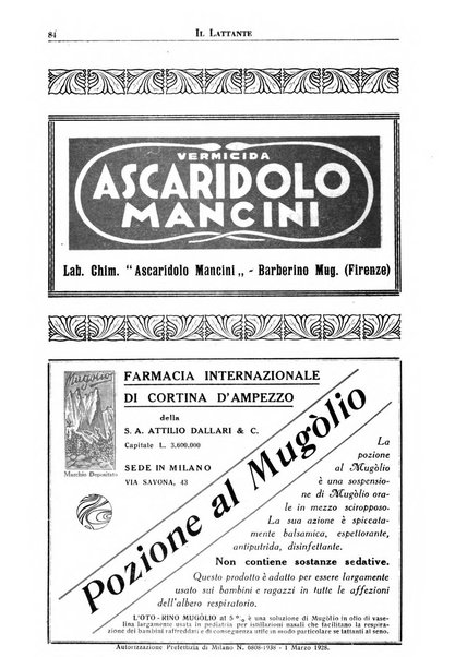 Il lattante periodico mensile di fisiopatologia, igiene e difesa sociale del bambino nel primo biennio di vita