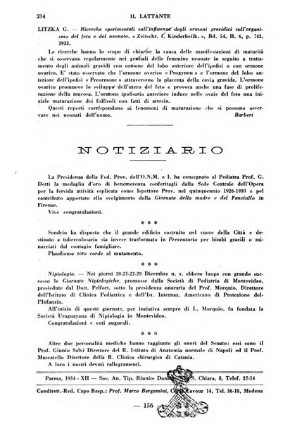 Il lattante periodico mensile di fisiopatologia, igiene e difesa sociale del bambino nel primo biennio di vita