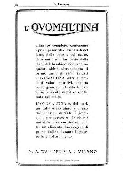 Il lattante periodico mensile di fisiopatologia, igiene e difesa sociale del bambino nel primo biennio di vita