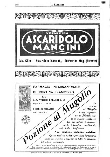 Il lattante periodico mensile di fisiopatologia, igiene e difesa sociale del bambino nel primo biennio di vita