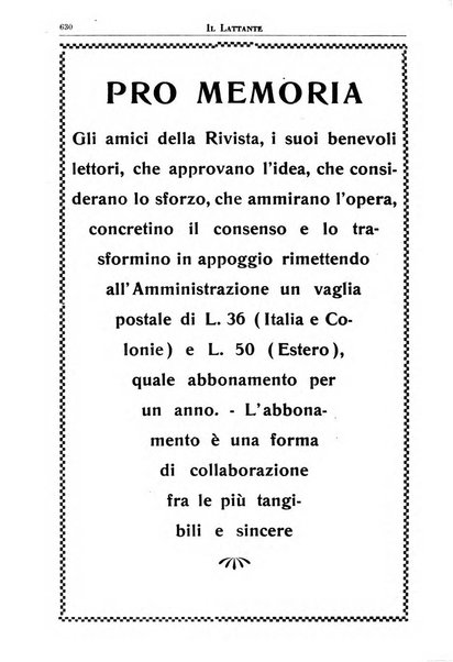 Il lattante periodico mensile di fisiopatologia, igiene e difesa sociale del bambino nel primo biennio di vita