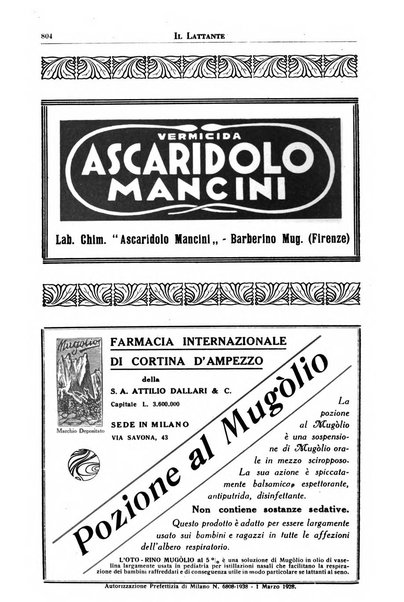 Il lattante periodico mensile di fisiopatologia, igiene e difesa sociale del bambino nel primo biennio di vita