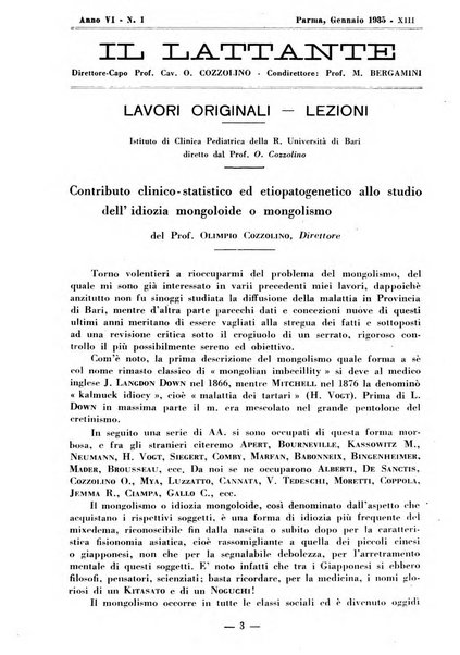 Il lattante periodico mensile di fisiopatologia, igiene e difesa sociale del bambino nel primo biennio di vita