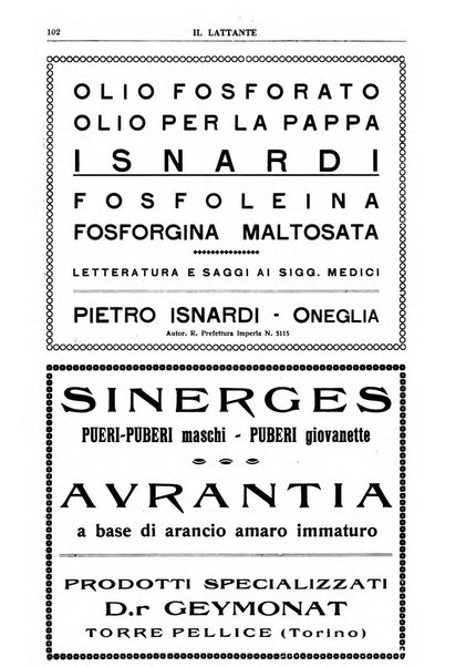 Il lattante periodico mensile di fisiopatologia, igiene e difesa sociale del bambino nel primo biennio di vita