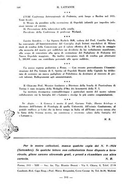 Il lattante periodico mensile di fisiopatologia, igiene e difesa sociale del bambino nel primo biennio di vita