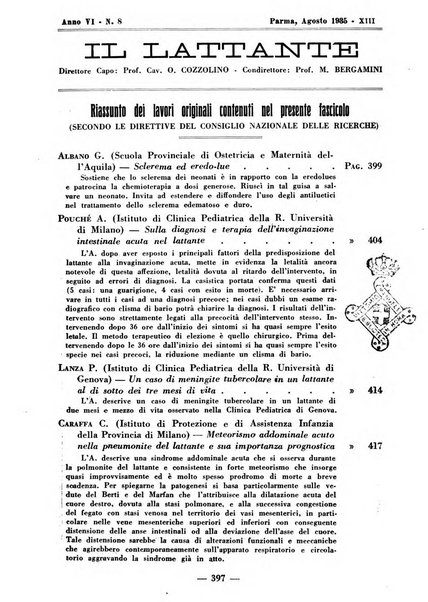 Il lattante periodico mensile di fisiopatologia, igiene e difesa sociale del bambino nel primo biennio di vita