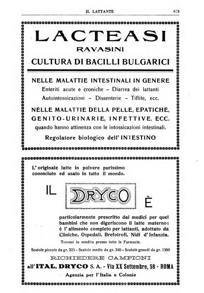 Il lattante periodico mensile di fisiopatologia, igiene e difesa sociale del bambino nel primo biennio di vita