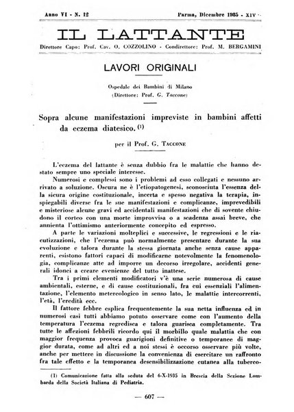 Il lattante periodico mensile di fisiopatologia, igiene e difesa sociale del bambino nel primo biennio di vita