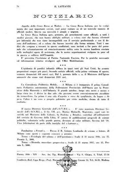 Il lattante periodico mensile di fisiopatologia, igiene e difesa sociale del bambino nel primo biennio di vita