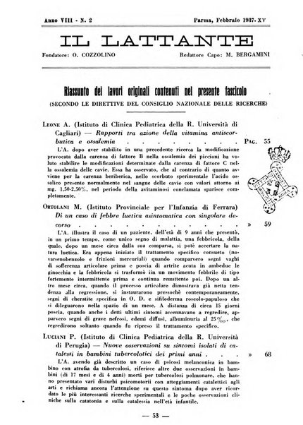 Il lattante periodico mensile di fisiopatologia, igiene e difesa sociale del bambino nel primo biennio di vita