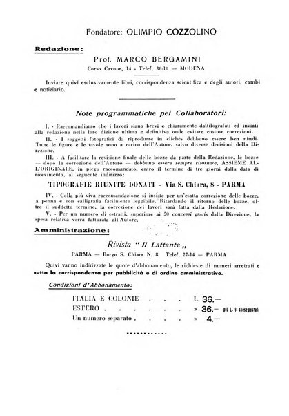 Il lattante periodico mensile di fisiopatologia, igiene e difesa sociale del bambino nel primo biennio di vita