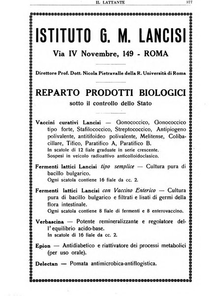 Il lattante periodico mensile di fisiopatologia, igiene e difesa sociale del bambino nel primo biennio di vita