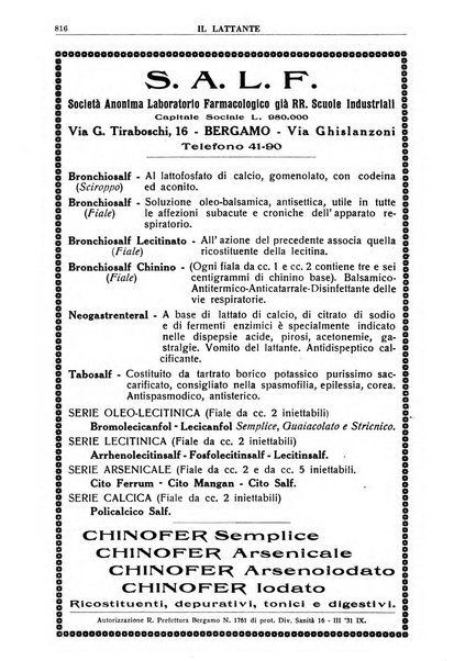 Il lattante periodico mensile di fisiopatologia, igiene e difesa sociale del bambino nel primo biennio di vita