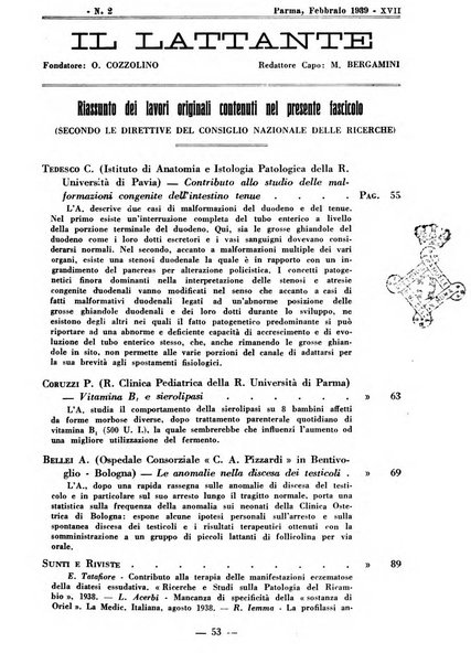 Il lattante periodico mensile di fisiopatologia, igiene e difesa sociale del bambino nel primo biennio di vita