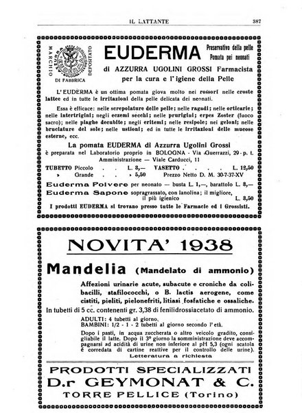 Il lattante periodico mensile di fisiopatologia, igiene e difesa sociale del bambino nel primo biennio di vita