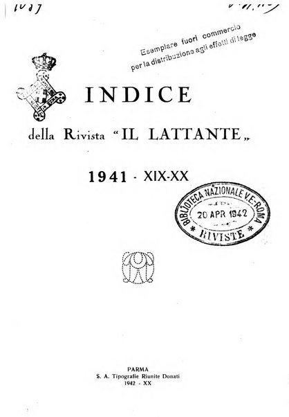 Il lattante periodico mensile di fisiopatologia, igiene e difesa sociale del bambino nel primo biennio di vita