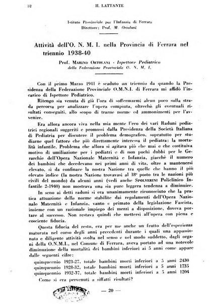 Il lattante periodico mensile di fisiopatologia, igiene e difesa sociale del bambino nel primo biennio di vita