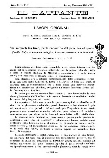 Il lattante periodico mensile di fisiopatologia, igiene e difesa sociale del bambino nel primo biennio di vita