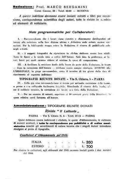 Il lattante periodico mensile di fisiopatologia, igiene e difesa sociale del bambino nel primo biennio di vita